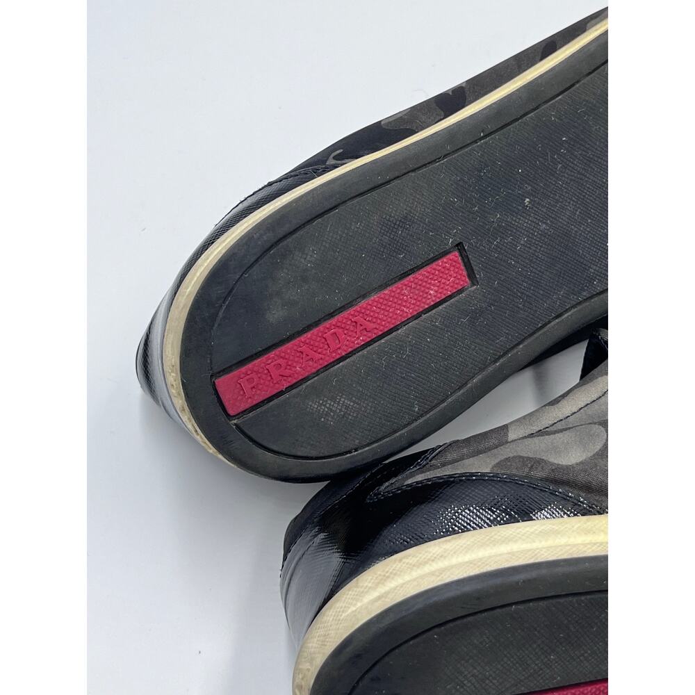 Prada Mens Green Black Gray Leather Accent Camo Trainers Sneakers Sz 41/M8/W9.5 - Picture 11 of 12